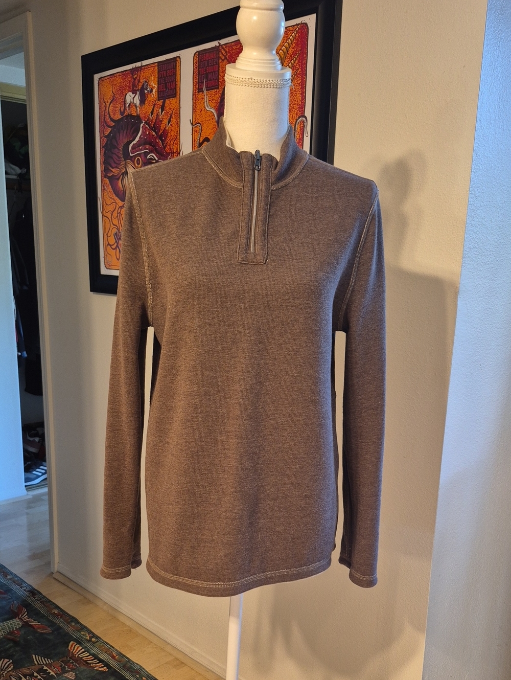 Reversable Pullover Sweater Brown & Khaki
